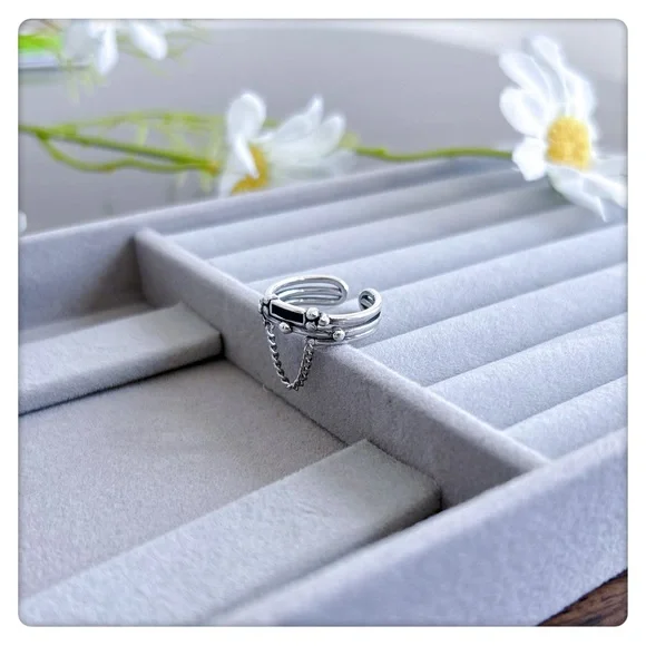 ✨NEW LAUNCH✨925 stamped silver Super Cool style adjustable ring for women girl - Picture 3 of 8